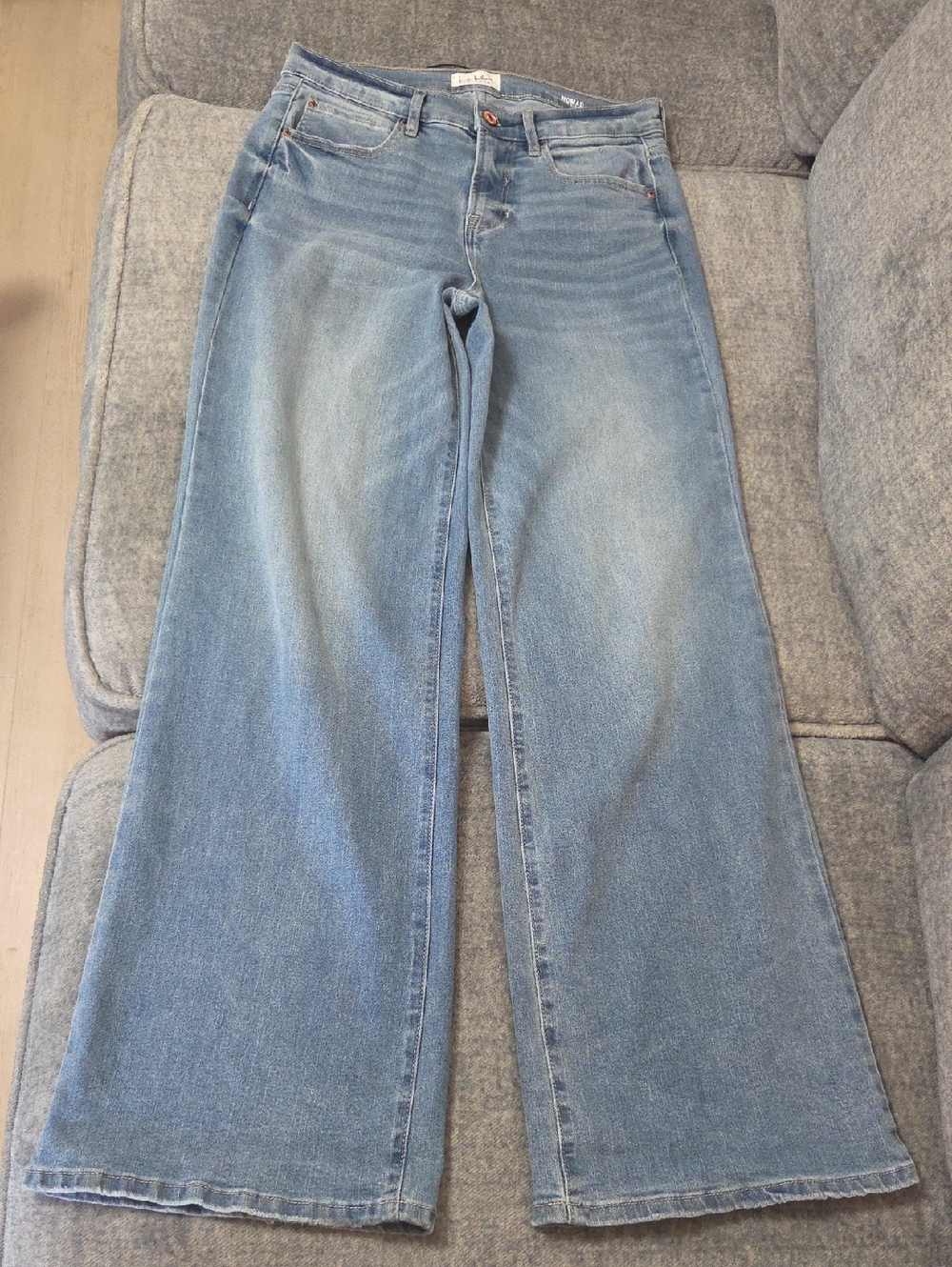 Nicole Miller Nomad Light Blue High Rise Wide-Leg Jeans Size 4